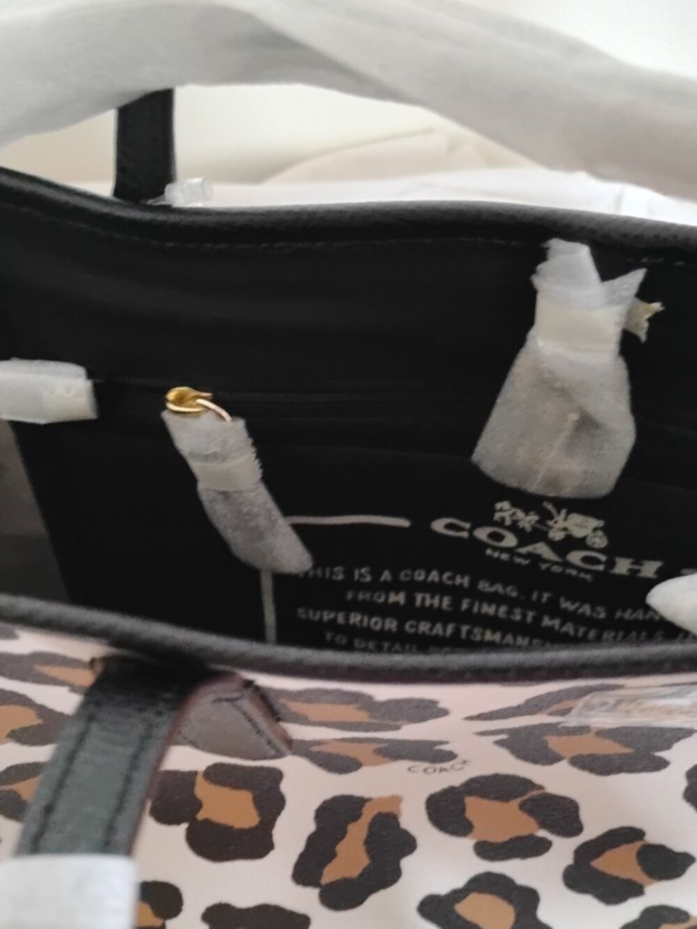 NWT Coach Tote animal print signature canvas. - Picture 10 of 11